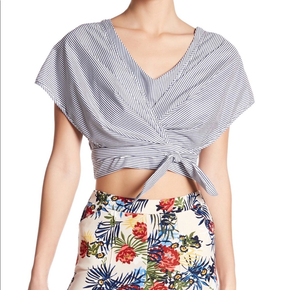 Cropped striped top